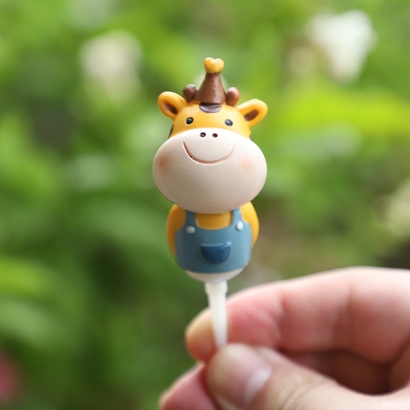 Jardinería paisajismo maceta flor de decoración dibujos animados interesantes resina de animales micro paisaje adornos maceta carnosa inserción