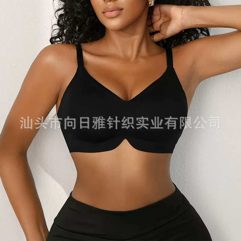 跨境爆款TEMU希音专供果冻胶文胸欧美外贸无痕裸感无钢圈内衣女