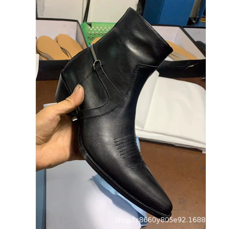 Трансграничная Внешняя торговля Большие Размеры европейские и американские ботинки CHELSEA BOOT CHELSEA мужские высокие ботинки Martin с заостренной молнией