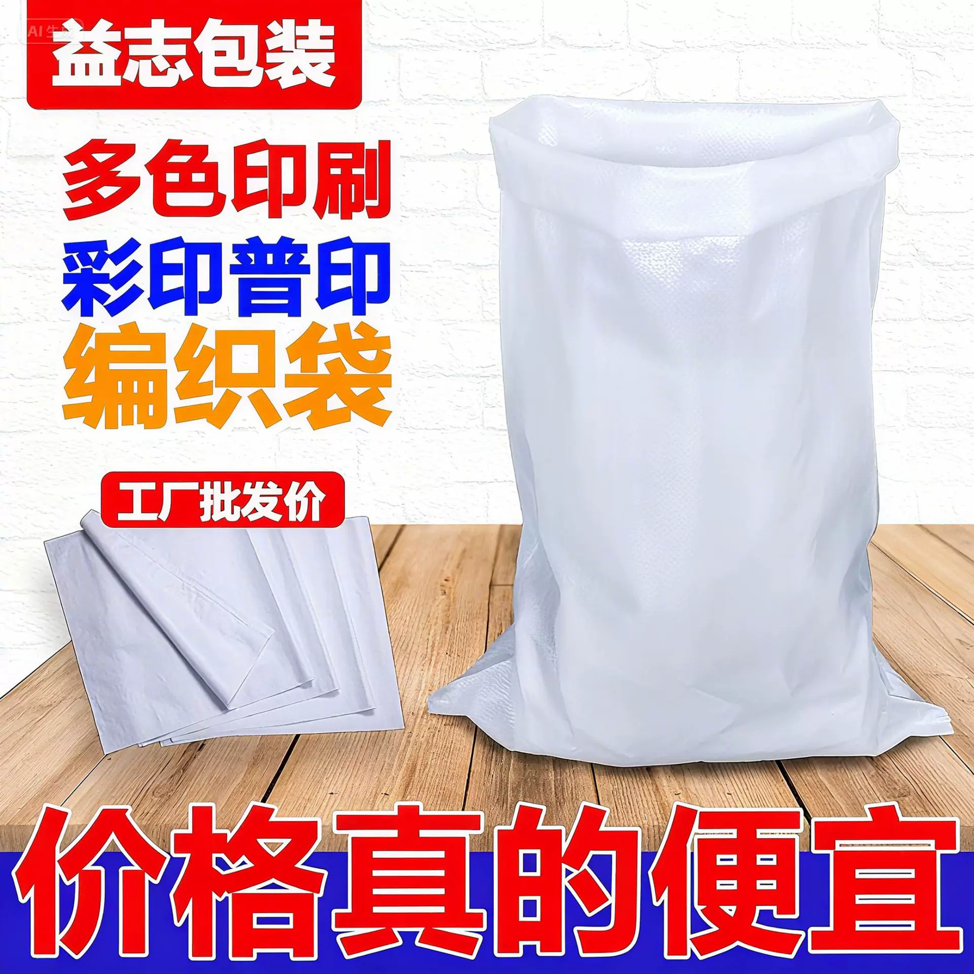 白色编织袋定制蛇皮袋大米面粉袋防汛pp塑料搬家打包袋粮食袋麻袋