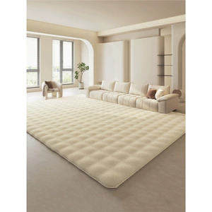 German Carpet 2024 New Bedroom Cream Style Bubble Velvet Thickeneded Pure Color Bedside Blanket Living Room Large Area Floor Mat