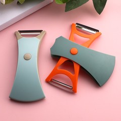 二合一瓜果削皮器厨房家用多功能瓜果刨花边去皮两用刨子旋转收纳