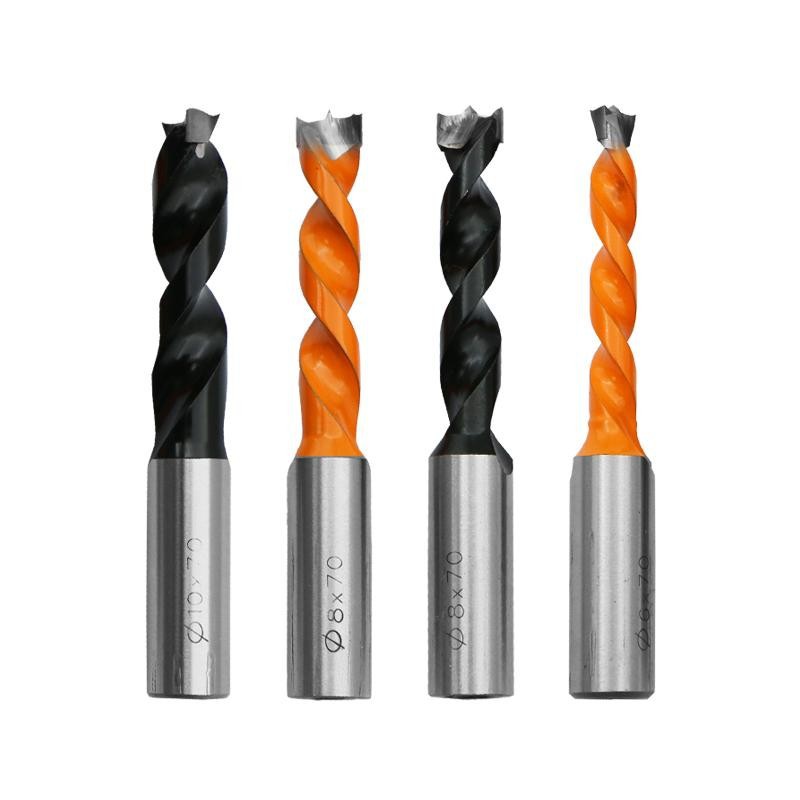 Broca de fila avanzada, taladro de expansión, aleación de perforación de fila de acero de tungsteno, abridor de orificios para carpintería, broca de giro en espiral tres en uno