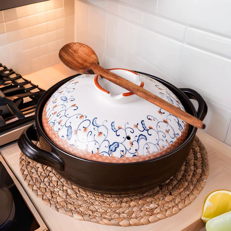 Коржик из глины посуда 'Tang Flavor Pot' котелок для газовой плиты рагу кастрюля для супа керамический глиняный горшок из электролитной слюды сделанный из сподумена