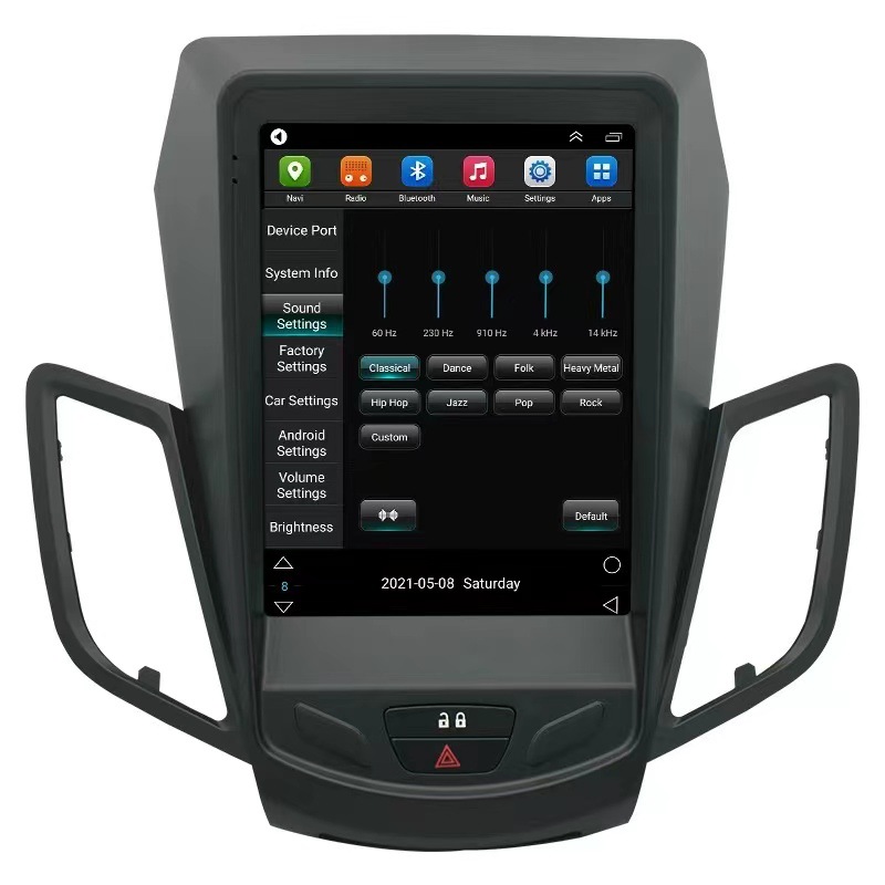 Transfronterizo adecuado para Ford Fiesta fiesta 2009-2017 pantalla vertical navegador Android de pantalla grande de 9,7 pulgadas