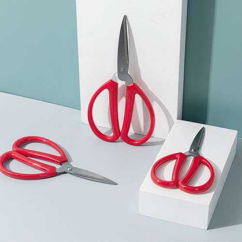 Stainless steel household scissors, powerful kitchen meat-cutting scissors, multi-functional tailoring scissors, student handmade art scissors
