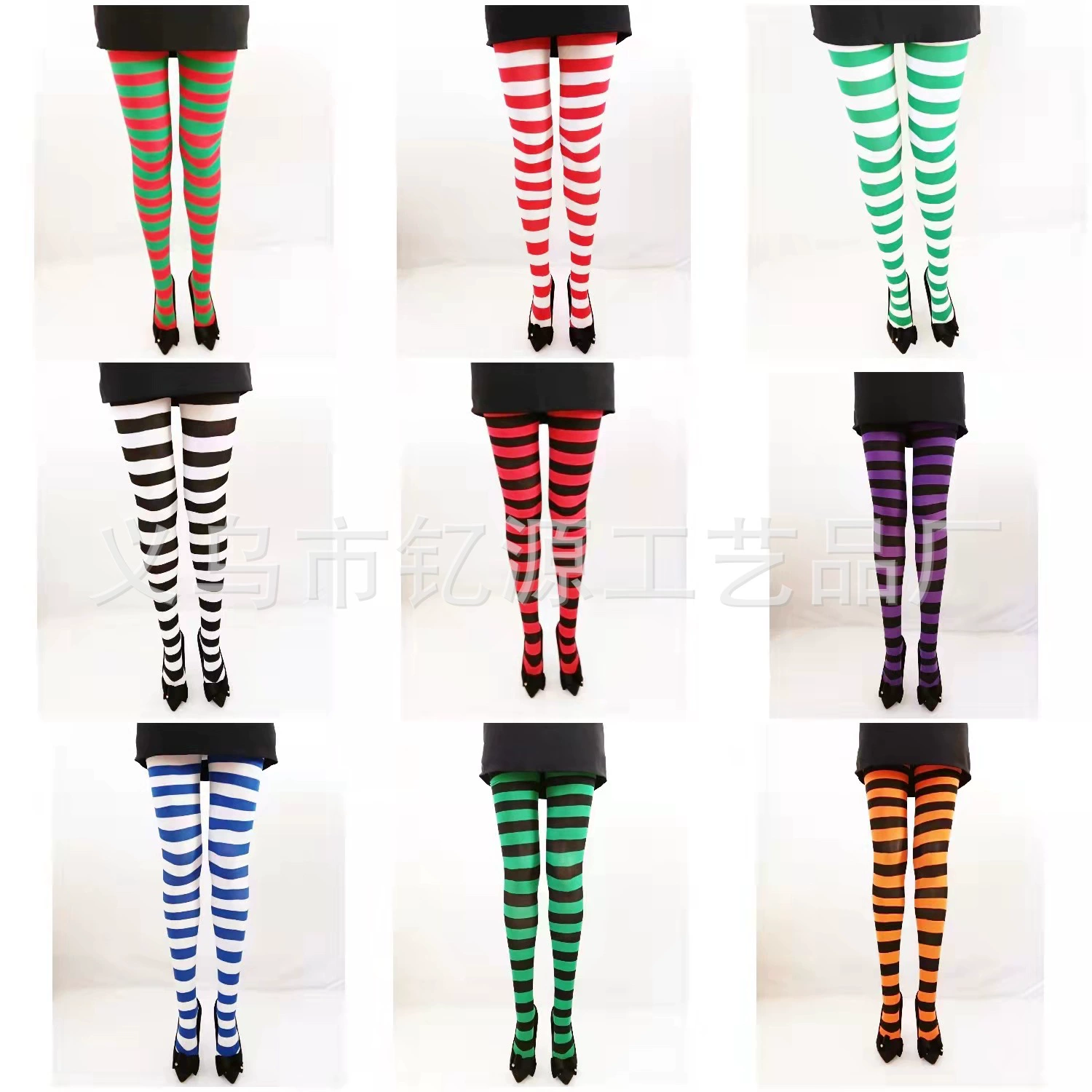 Трансграничные производители для рождественских платьев полосатые колготки сценическое платье Маскарад принадлежности карнавальное платье