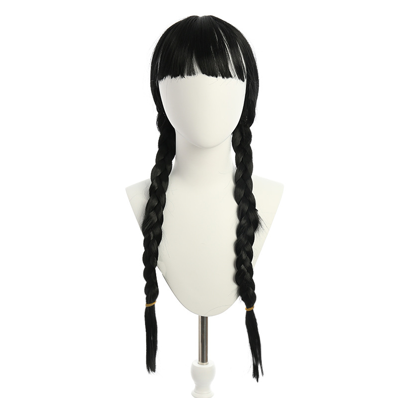 Women's Cute Sweet Casual Fiber Double Ponytail Twist Braid Wigs display picture 2
