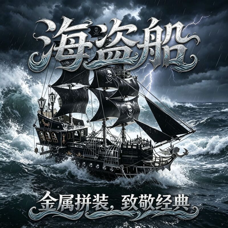 Steel Demon Pirate Ship 3D Puzzle High-Difficulty Metal Assembly Model Handmade DIY Gift Educational Toy Steel Demon Pirate Ship 3D Puzzle High-Difficulty Metal Assembly Model Handmade DIY Gift Educational Toy