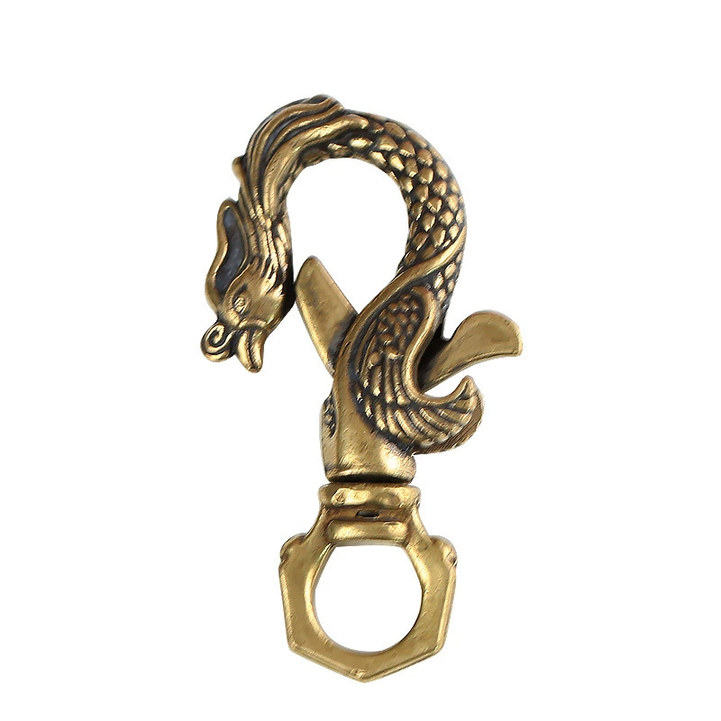 Brass creative Phoenix, retro keychain, buckle for keys, accessory with accessories