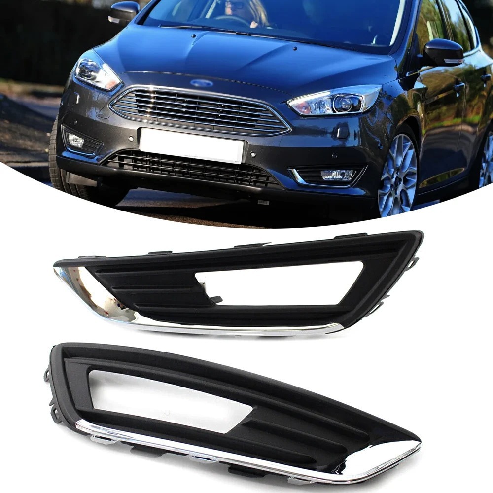 Aplicable a Ford Focus MK3 15 - 18 años de luz de niebla cromada cubierta de luz de niebla frontal marco de decoración de luz de niebla image 2