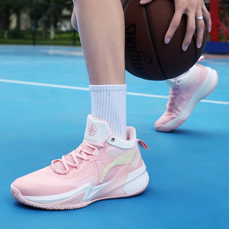 Guochao nuevo desgaste antideslizante profesional zapatos de baloncesto de combate real hombre amortiguador rebote estudiantes zapatos deportivos transpirables
