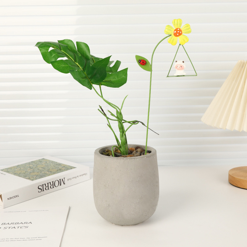クロスボーダー金属樹脂フラワーアレンジメント装飾品かわいい動物多肉植物植木鉢マイクロ風景ホーム植木鉢装飾|undefined