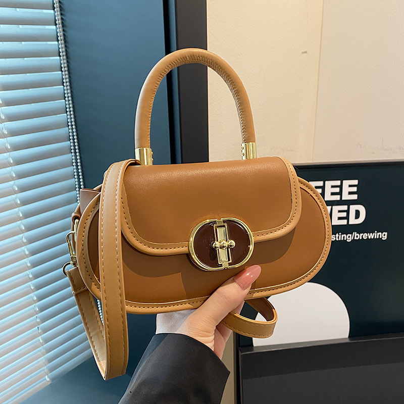 Texeled Niche Design Bag 2024 Winter New Women's Bag Popular Apple Lock Crossbody Bag Stylike Handbag Texeled Niche Design Bag 2024 Winter New Women's Bag Popular Apple Lock Crossbody Bag Stylike Handbag