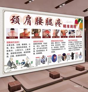 Traditional Chinese Medicine Hall Decoration Hanging Painting Health Center Background Wall Neck Shoulder Waist Leg Pain Poster Nine Physical Texture Sticker Wall Chart