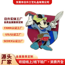 ins潮玩影视周边米老鼠徽章卡通动漫金属公仔挂件锌合金珐琅徽章
