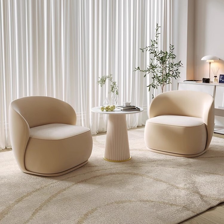 Net Red Leisure Hotel Reception Negotiation Table and Chair Beauty Salon Rest Area Designer Single Sofa Chair Coffee Table Combination