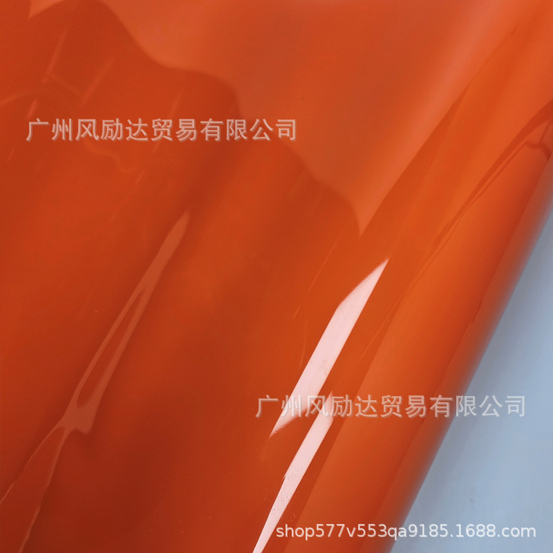 Car full vehicle color change film self-adhesive PET ultra-bright crystal flame orange motorcycle modification full body film