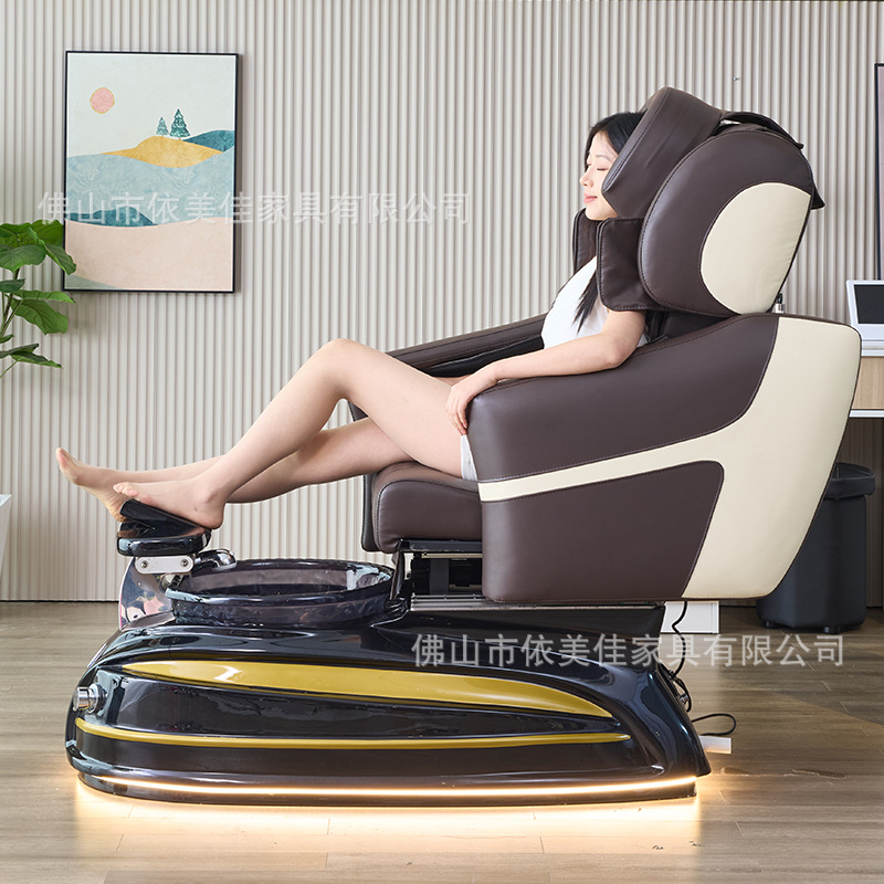 Salón de manicuría de lujo profesional manicuría ajustable reclinado eléctrico spa pedoterapia silla de masaje pedicura