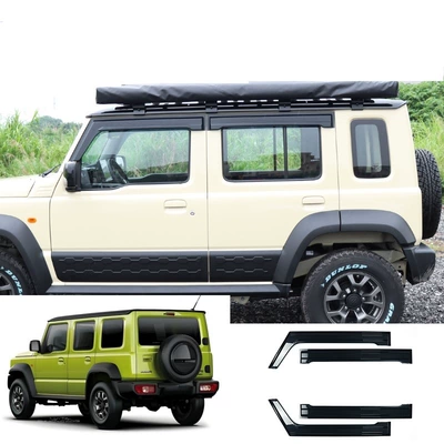 Suitable for Five Doorbell Jimny 2023 Rainproof and Windproof Exterior Modification Accessories 2mm Thick Jimny Rain or Shine Shield (Rain shield) - widened-and-thickened-set-of-4-pieces-thickness-2mm