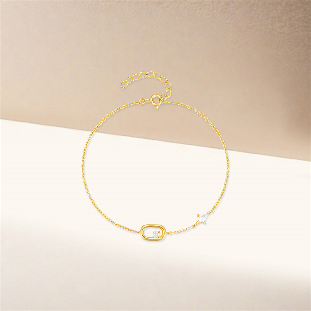 925 Sterling Silver Bracelets Elegant Simple Style Streetwear display picture 4