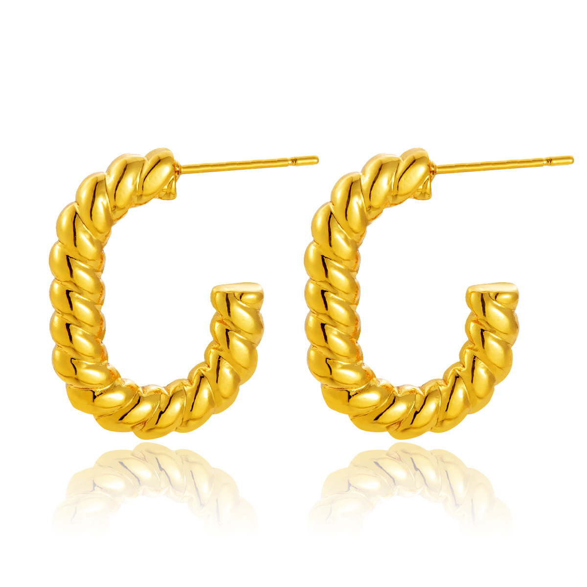 Versión coreana de pendientes simples e irregulares, pendientes de moda de todo fósforo