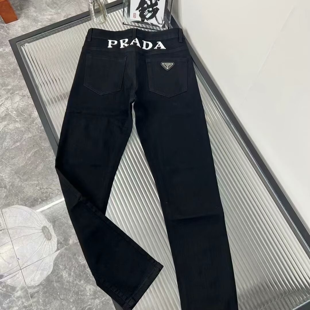 Cross-Border Hong Kong Style Men's Summer New 2025 Personalized Letter Jeans Hip-Hop Ins Trend High Street Trend Handsome