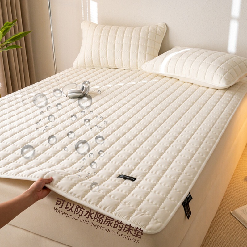 New Foreign Trade Class A Waterproof Mattress Mattress Mattress Raw Cotton Soybean Antibacterial Padded Mattress Three-piece Bedding 4