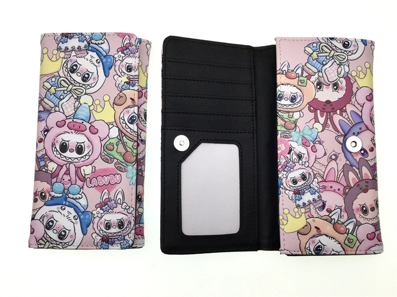 Длинный кожаный кошелек? polyurethane card holder with zipper, интернет-селебрити