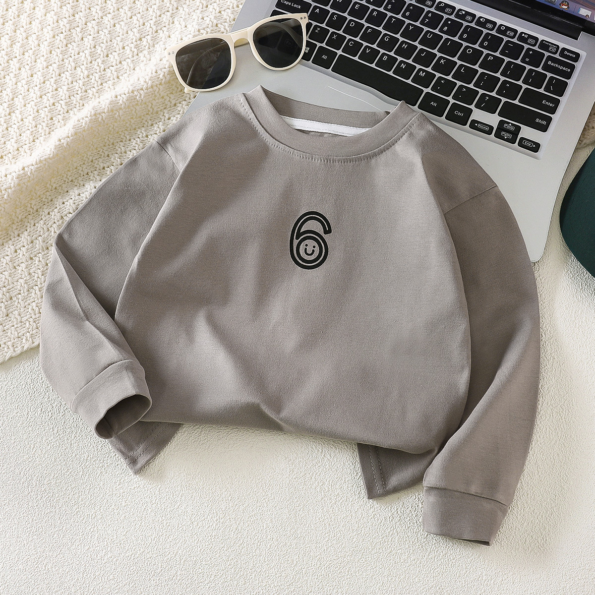 Camisetas de Manga Larga de Algodón Puro para Niños, Camisetas Interiores para Niños y Niñas, Camisetas para Bebés, Ropa Infantil al por Mayor