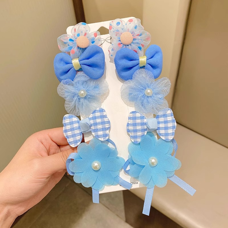 Los niños de pelo lindo lazo de goma accesorios para el cabello de verano nueva niña flor colorida cuerda de pelo arco cuerda de pelo