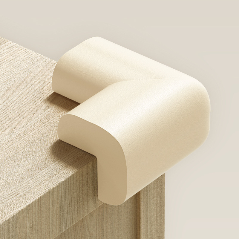 무료 스티커가 포함된 미색 코너 보호대 4팩