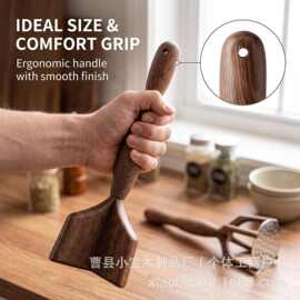 跨境木质土豆压泥木棍手持式肉类研磨器松木厨房捣碎工具