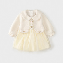 女童连衣裙秋冬装2025新款1一4岁女宝宝裙子加绒婴儿公主裙冬加厚