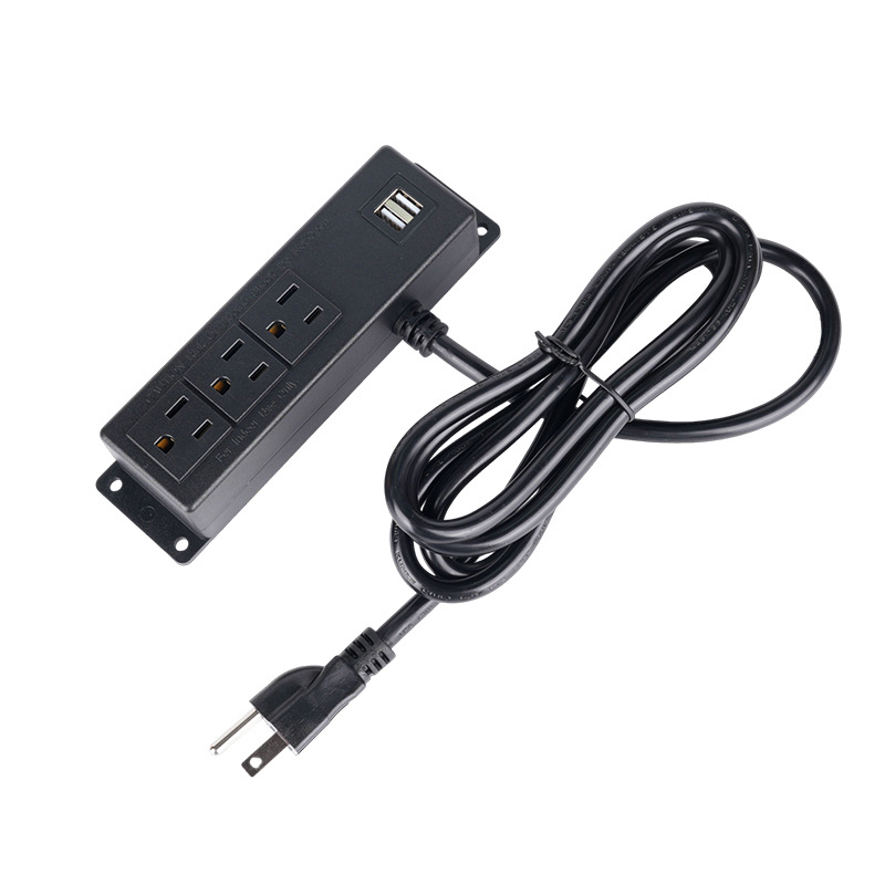 Escritorio de computadora abierto enchufe de tres posiciones con interruptor de gauge doble USB cargador enchufe caja de herramientas enchufe de muebles enchufe de alimentación