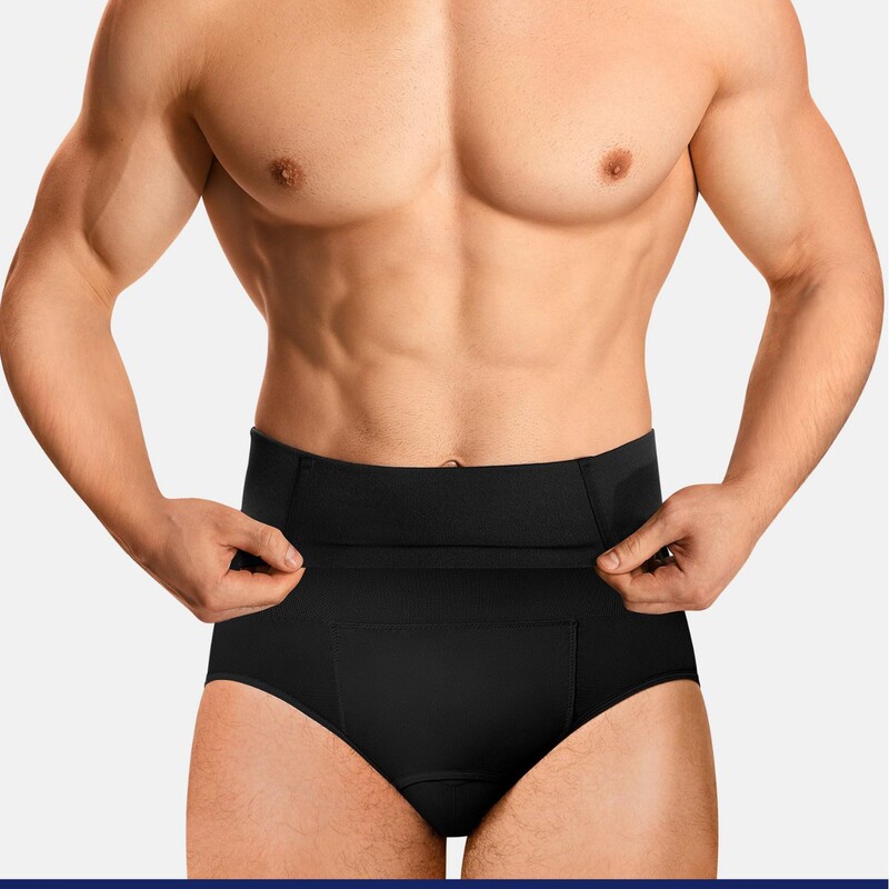 Cross-Border Hot-Selling Men's Shapewear High-Waisted Triangle Tights Tummy Control Shaping Underwear Seamless Adjustable Briefs