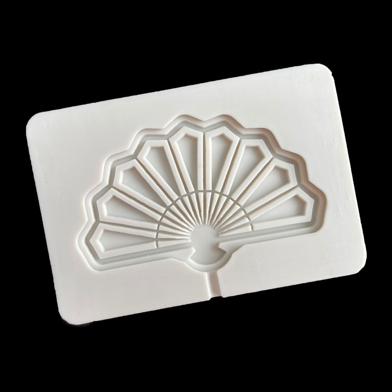 Fondant hornear chino antiguo abanico en forma de molde de silicona de chocolate fondant chino cumpleaños celebración adornos en stock