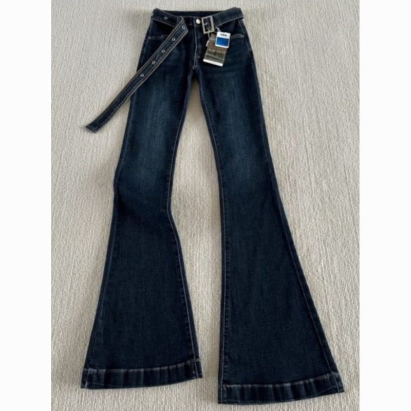 dark blue Weila Jeans Women's Spring and Autumn New 2025 Slim-fit All-match Slimming Stretch Horseshoe Pants