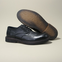 2026款皮鞋春男鞋真皮高端韩版商务正装头层牛皮休闲布洛克德比鞋