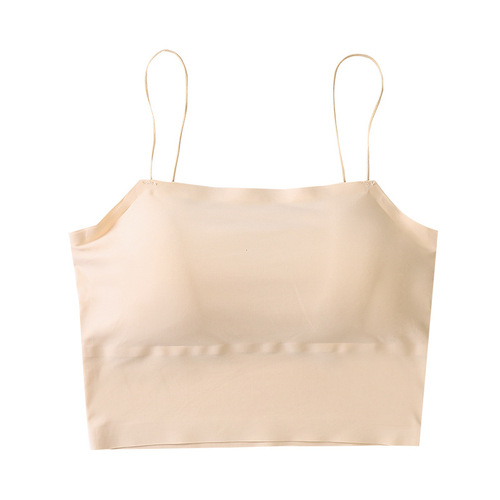 Summer new style seamless ice silk beautiful back bra suspender backless sports anti-exposure comfortable breathable women's thin style