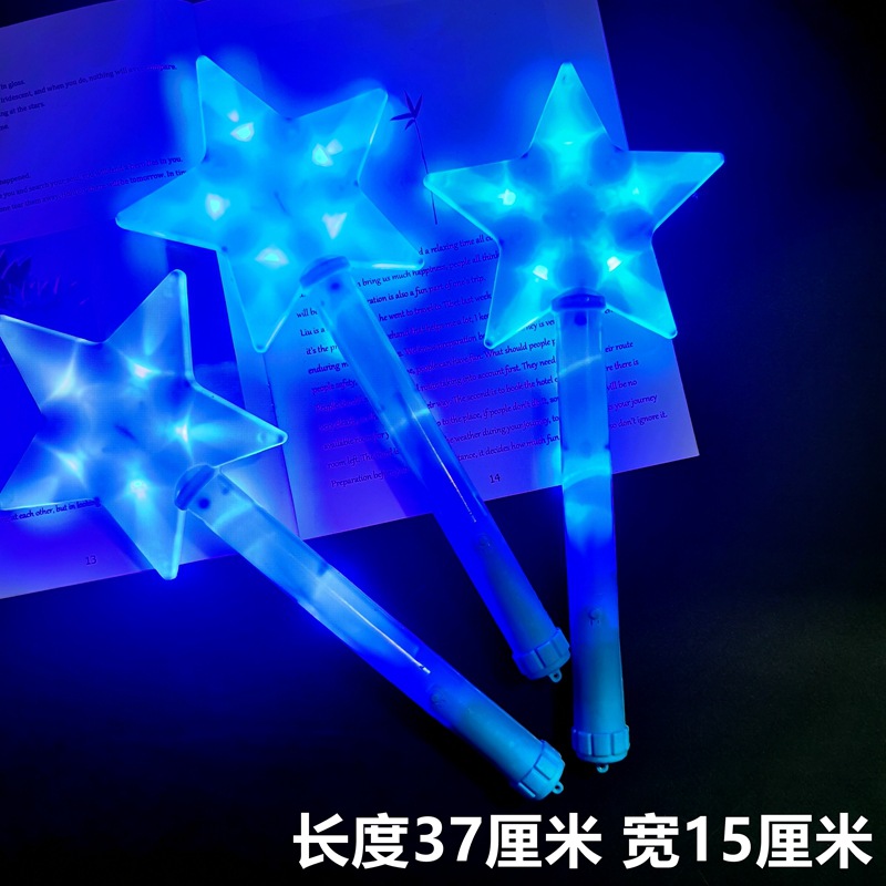 Concierto de palos fluorescentes estrella pentagonal brillante azul brillante bandero de cabeza flash stick props de la fiesta