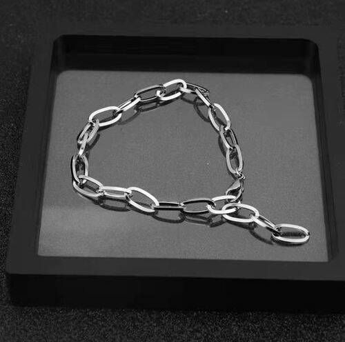 European and American Instagram Hong Kong Style Chain Bracelet for Women, Korean Version, Personality Simple Titanium Steel Bracelet, Student Best Friend Jewelry