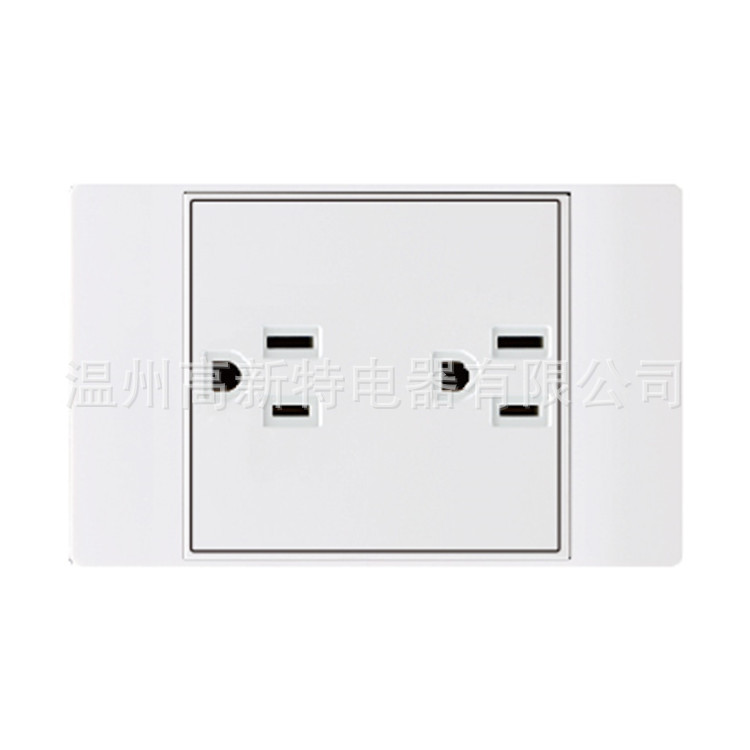 QB44R 美式 南美118系列-QB 二位美式插座 美式六孔插座 美标插座