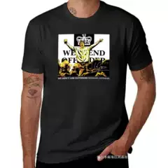 Cross-Border Independent Site Amazon We Don't Like Outsiders Weekend T-Shirt Hippie Style Heavyweight Men's Graphic Tee