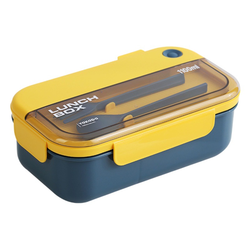 INS lonchera de plástico microondas portátil Estudiante Adulto Oficina lonchera japonés Bento caja