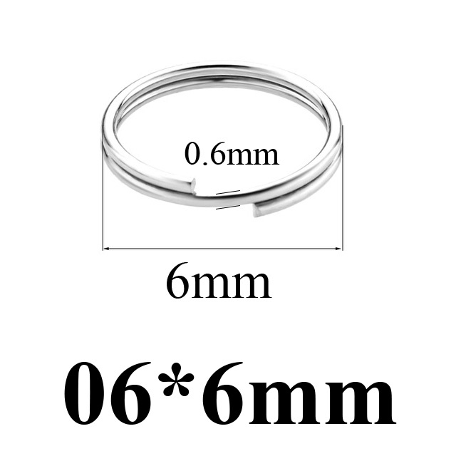 Anillo de caballo de doble anillo de acero inoxidable llave accesorios de joyería de bricolaje mini anillo de conexión de llavero anillo de doble capa anillo doble impermeable