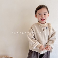2023 Kids' Autumn/Winter New Collection Children's Korean Style Fleece Sweatshirt Girls' Autumn Wear 21833