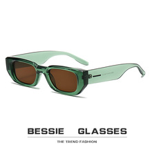 时尚嘻哈欧美小框宽腿街头太阳镜sunglasses不规则面方框墨镜女潮