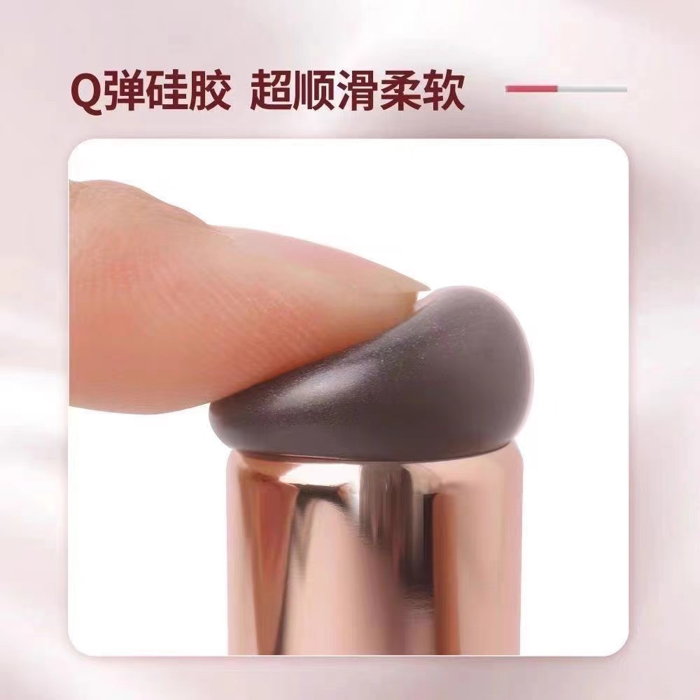 Nueva silicona corrector cepillo dedo vientre-como cepillo de uñas portátil cabeza redonda de silicona labio cepillo lápiz labial cepillo corrector