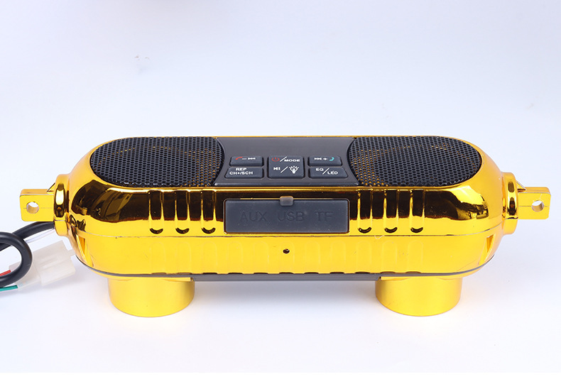 12V Power Supply with Bluetooth Handlebar Audio, Hands-Free Phone Answering, Mp3 Player, Motorcycle Audio Speaker